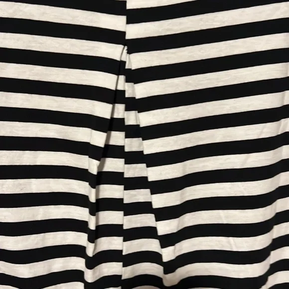 Bobeau Black & White Striped Crew Neck Shirt Dress Size Medium Nwot Cotton - Picture 4 of 5